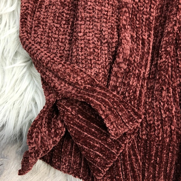 Chenille Open Knit Cardigan Sweater Warm NWT - Picture 7 of 8